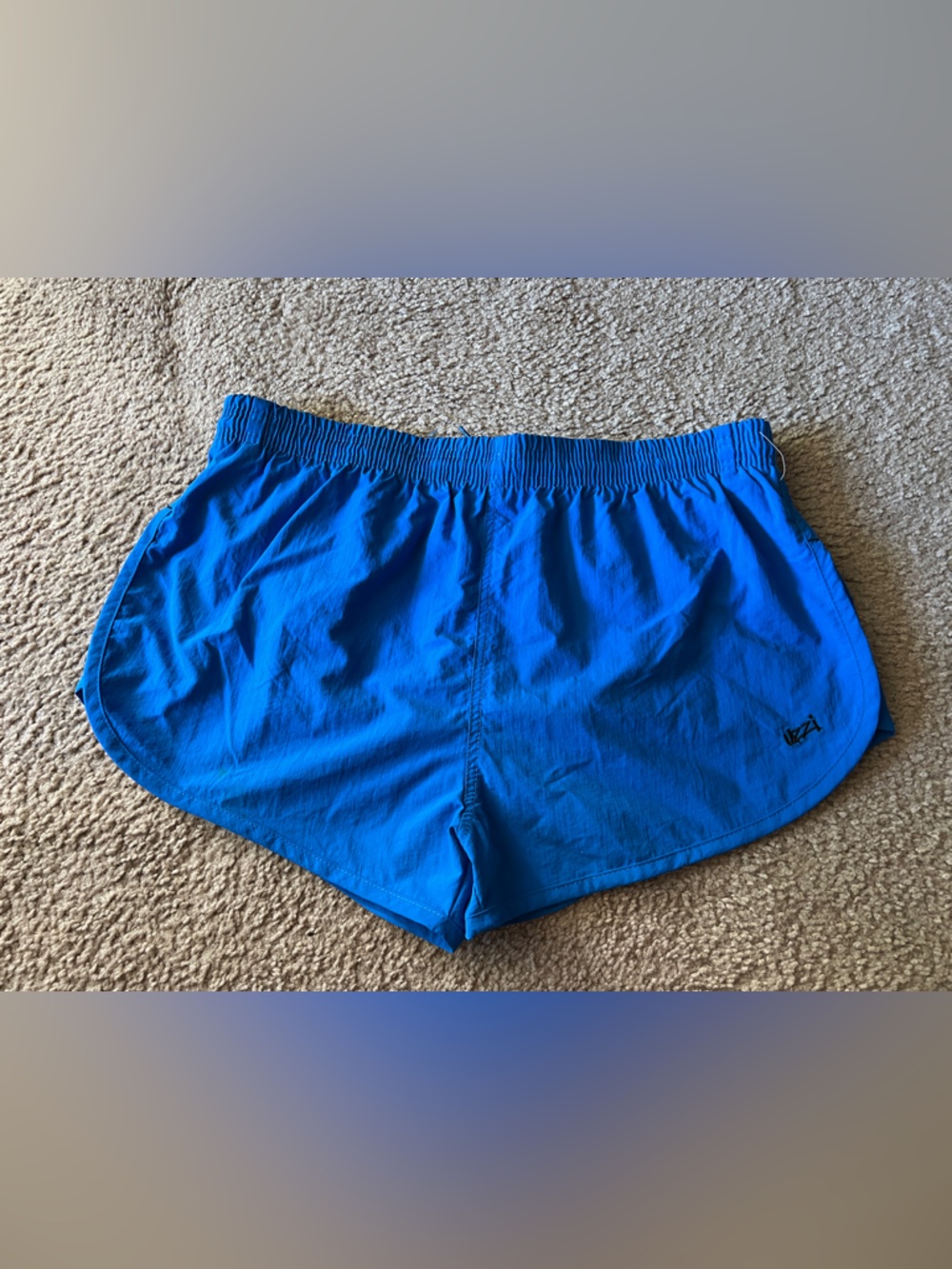 Uzzi Men's Blue Athletic Running Swim Shorts with Elastic Waist